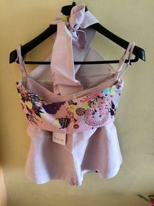 Unique Patterned Halter Top