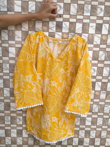 Mustard Short Kurti 🫶🏻