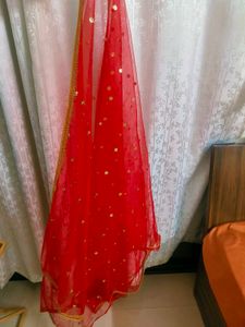 Red Sequin Dupatta
