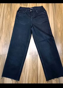 Wide Leg Dark Blue Jeans