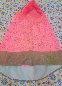 Pink Floral Embellished Hijab.