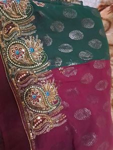 Dual Tone Party Saree with blouse(36)