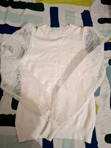 White Puff Sleeve Top