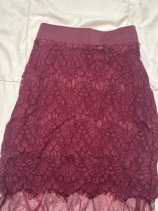 Cut Out Lace Skirt