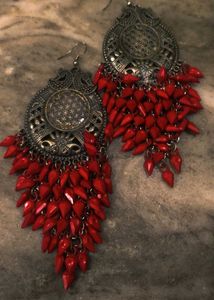Red Dangle Earrings