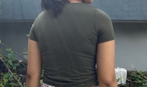 Olive Green Square Neck Top