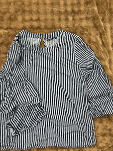 Striped Black and White Top