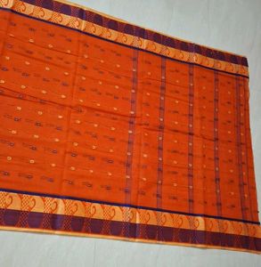 New Orange Embroidered Saree 🎶