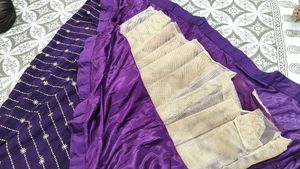 Elegant Purple Kurta and Skirt Set