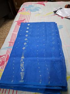 Blue Dhakai Jamdani Saree