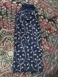 Navy Blue Floral Skirt