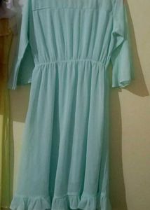 blue color maxi dress for women