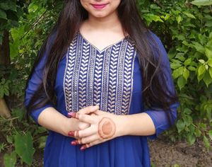Navy Blue Anarkali Gown