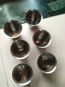 🥤Small Steel Glasses Set Of 6🥤