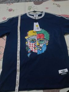 Price Drop Brand New Blue Color Printed Tshirt