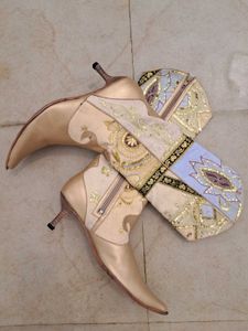 Vintage vero cuoio kitten heeled leather boots