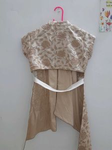 Indo western style beige outer wear