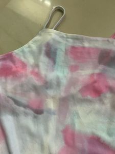 Pastel Tie-Dye Mini Slip Dress