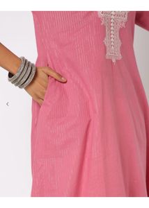Pink Embroidered Tunic