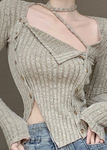 Ribbed Button-Up Cardigan