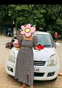Hapra Black Floral Dress