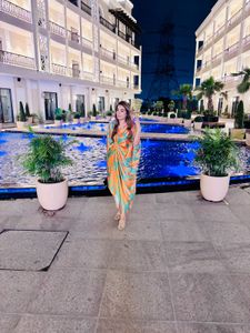 Orange beautiful kaftan