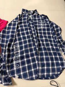 Shirts Bundle: Pink Ruffle &amp; Plaid Combo Of 2