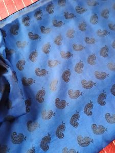Black And Blue Silk Saree (Reversible Too)