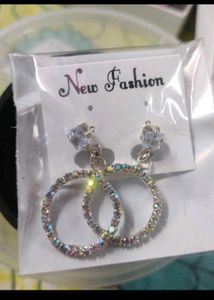 Sparkling Circle Earrings