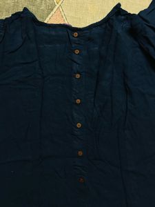 Beautiful Print Navy Blue Top