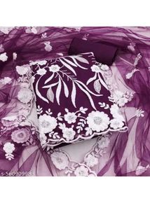 Elegant Purple Embroidered Suit Set