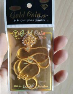 Gold Coin Chain - 24k Plated - 2 PCS