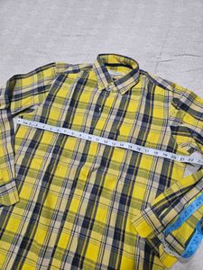 US Polo Yellow Checkered Shirt (Size L)