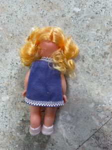Vintage Doll with Blue Dress