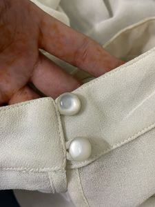 Next Ladies Cream, Long Sleeved Blouse