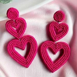 Red Heart Drop Earrings❤️