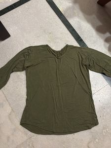 Olive Green Long Sleeve Tee