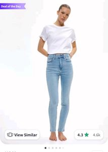 Light Wash Denim Jeans Brand New H&amp;M Imported USA