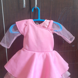 beautiful pink frock for 3 to 4 year girls