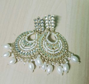 Pearl Drop Chandbali Earrings