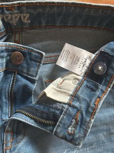 Wide Leg Blue Ripped Jeans
