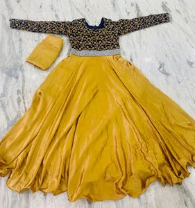 Elegant Yellow Anarkali Suit