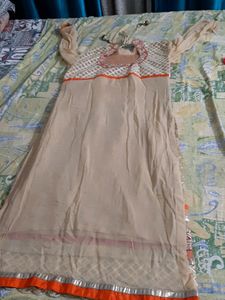 Orange And Gold Kurti