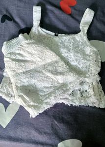 White Lace Two-Piece Set