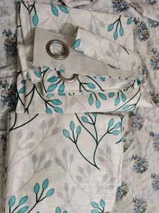 3 Floral Print Curtains 7 Feet
