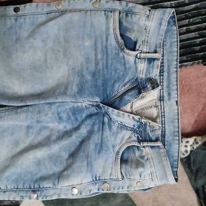 Flare Jeans with Button Detail