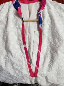 White Embroidered Kurta