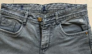 Gray Wash Denim Jeans