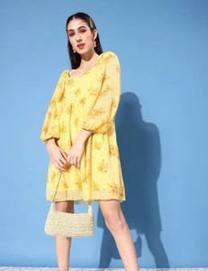 Floral Yellow Dress