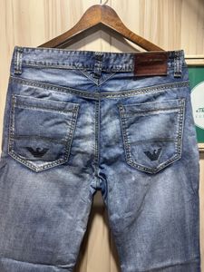 Emporio Armani Blue Straight Fit Jeans